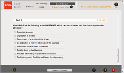 example type exams matching of Accountant the  F1 Paper  of Changes to F1/FAB structure